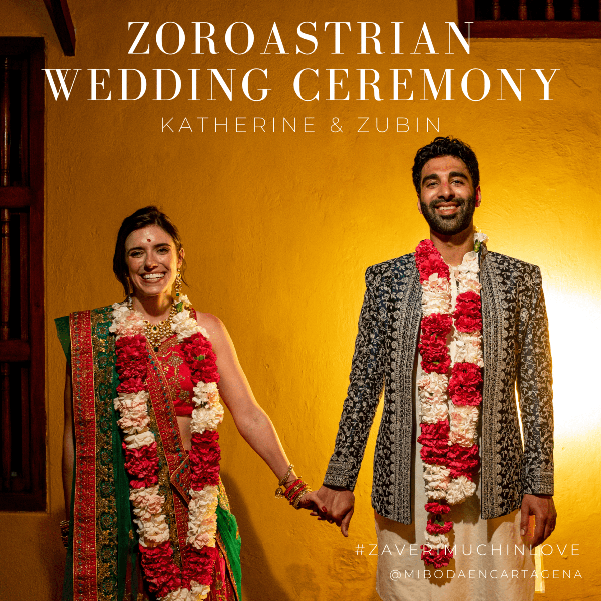 Zoroastrian Wedding Ceremony in Cartagena, Katherine &&nbsp;Zubin